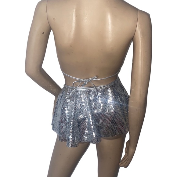 - Cheeky sequins mini wrap skirt and top set - Picture 7 of 12